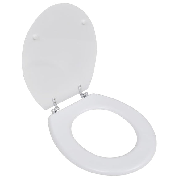 NNEVL WC Toilet Seat MDF Lid Simple Design White