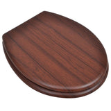 NNEVL WC Toilet Seat MDF Lid Simple Design Brown