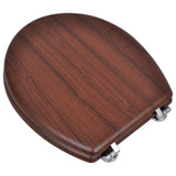 NNEVL WC Toilet Seat MDF Lid Simple Design Brown