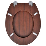 NNEVL WC Toilet Seat MDF Lid Simple Design Brown