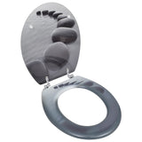 NNEVL WC Toilet Seat MDF Lid Stones