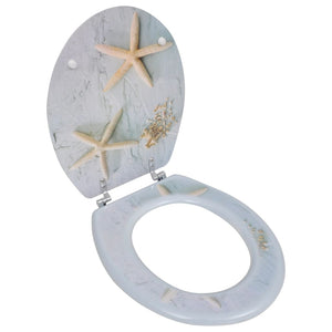 NNEVL WC Toilet Seat MDF Lid Starfish