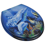 NNEVL WC Toilet Seat MDF Lid Dolphins
