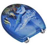 NNEVL WC Toilet Seat MDF Lid Dolphins