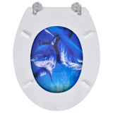 NNEVL WC Toilet Seat MDF Lid Dolphins