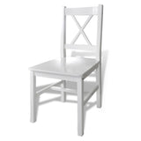 NNEVL 5 Piece Dining Set White