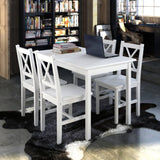 NNEVL 5 Piece Dining Set White