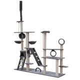 NNEVL Cat Tree Deluxe 230-260 cm Grey Plush