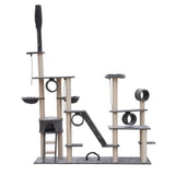 NNEVL Cat Tree Deluxe 230-260 cm Grey Plush