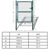 NNEVL Garden Mesh Gate Fence Door Wall Grille 85.5 x 150 cm / 100 x 200 cm