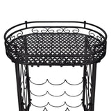NNEVL Wine Rack with Glass Holder for 9 Bottles Metal