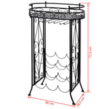 NNEVL Wine Rack with Glass Holder for 9 Bottles Metal