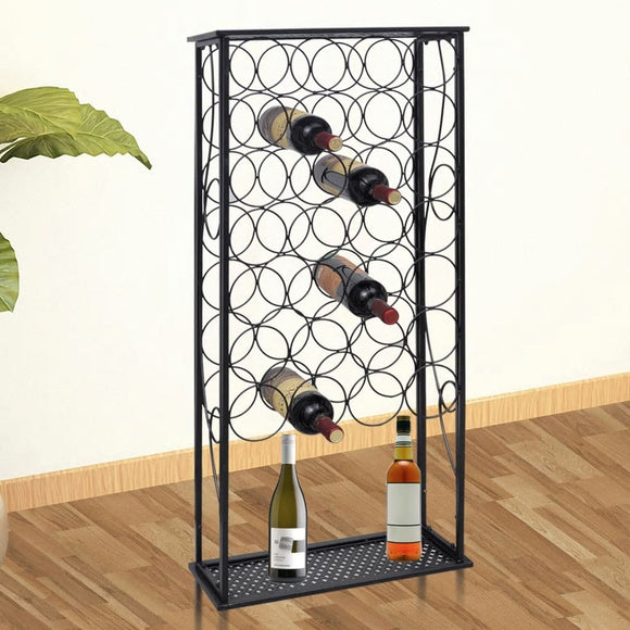 NNEVL Wine Rack for 28 Bottles Metal