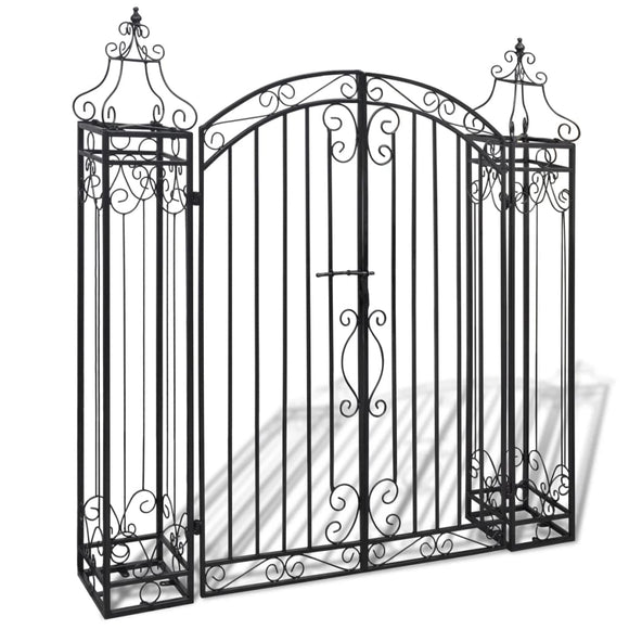 NNEVL Ornamental Garden Gate Wrought Iron 122x20.5x134 cm