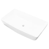 NNEVL Luxury Ceramic Basin Rectangular Sink White 71 x 39 cm