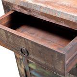 NNEVL End Table with 1 Drawer 1 Door Reclaimed Wood