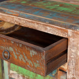 NNEVL End Table with 1 Drawer 1 Door Reclaimed Wood
