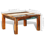 NNEVL Coffee Table Square Reclaimed Wood