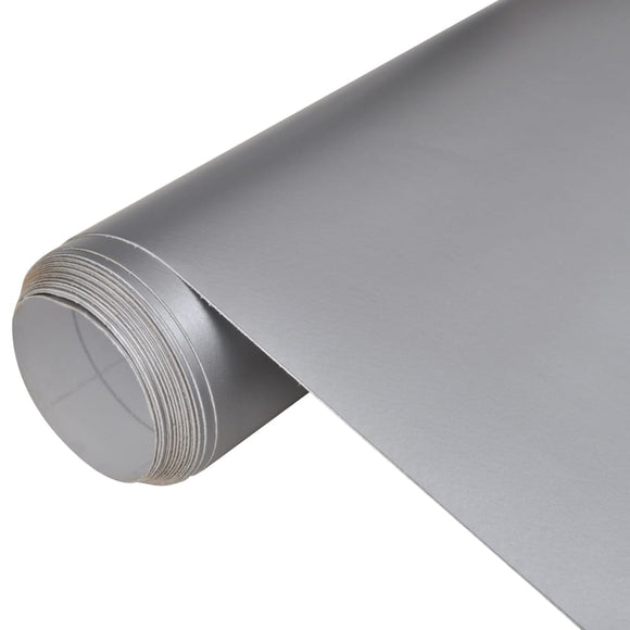 NNEVL Car Film Matt Silver 200 x 152 cm Waterproof Bubble Free