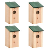 NNEVL Bird House Nesting Box Wood 4 pcs