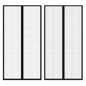 NNEVL Insect Door Curtain 210 x 100 cm 2 pcs Magnet Black
