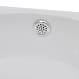 NNEVL Ceramic Sink Basin Faucet & Overflow Hole Bathroom White