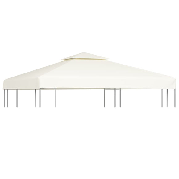 NNEVL Waterproof Gazebo Cover Canopy 310 g / m² Cream White 3 x 3 m