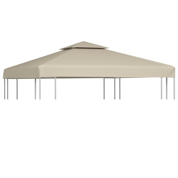 NNEVL Water-proof Gazebo Cover Canopy Replacement 310 g / m² Beige 3 x 3 m