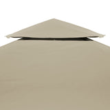NNEVL Water-proof Gazebo Cover Canopy Replacement 310 g / m² Beige 3 x 3 m