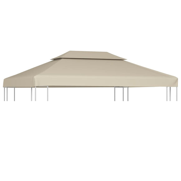NNEVL Water-proof Gazebo Cover Canopy Replacement 310 g / m² Beige 3 x 4 m