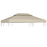 NNEVL Water-proof Gazebo Cover Canopy Replacement 310 g / m² Beige 3 x 4 m