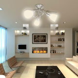 NNEVL Ceiling Lamp with Glass Shades for 3 E14 Bulbs