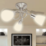NNEVL Ceiling Lamp with Glass Shades for 3 E14 Bulbs