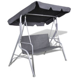 NNEVL Outdoor Hanging Rattan Swing Bench with a Canopy Black