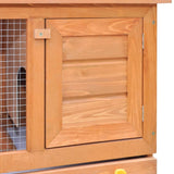 NNEVL Outdoor Rabbit Hutch Small Animal House Pet Cage 1 Door Wood