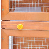 NNEVL Outdoor Rabbit Hutch Small Animal House Pet Cage 1 Door Wood