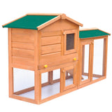 NNEVL Outdoor Large Rabbit Hutch Small Animal House Pet Cage Wood
