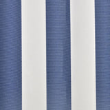 NNEVL Awning Top Sunshade Canvas Blue & White 4 x 3 m