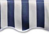 NNEVL Awning Top Sunshade Canvas Blue & White 4 x 3 m