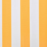 NNEVL Awning Top Sunshade Canvas Sunflower Yellow & White 3 x 2.5 m