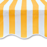 NNEVL Awning Top Sunshade Canvas Sunflower Yellow & White 3 x 2.5 m