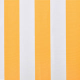 NNEVL Awning Top Sunshade Canvas Sunflower Yellow & White 4 x 3 m