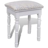 NNEVL Dressing Table with 3-in-1 Mirror and Stool 2 Drawers White