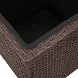 NNEVL Garden Square Raised Bed Set 3 Pieces Rattan Brown