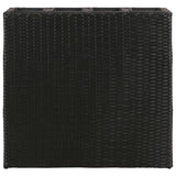 NNEVL Garden Rectangle Rattan Raised Bed Set Black
