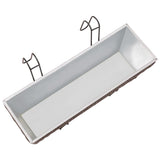 NNEVL Balcony Trapezoid Rattan Planter Set 50 cm 2 pcs Brown