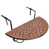 NNEVL Hanging Balcony Table Terracotta Mosaic