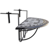 NNEVL Hanging Balcony Table Black and White Mosaic