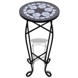NNEVL Mosaic Plant Table Black and White