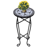 NNEVL Mosaic Plant Table Black and White